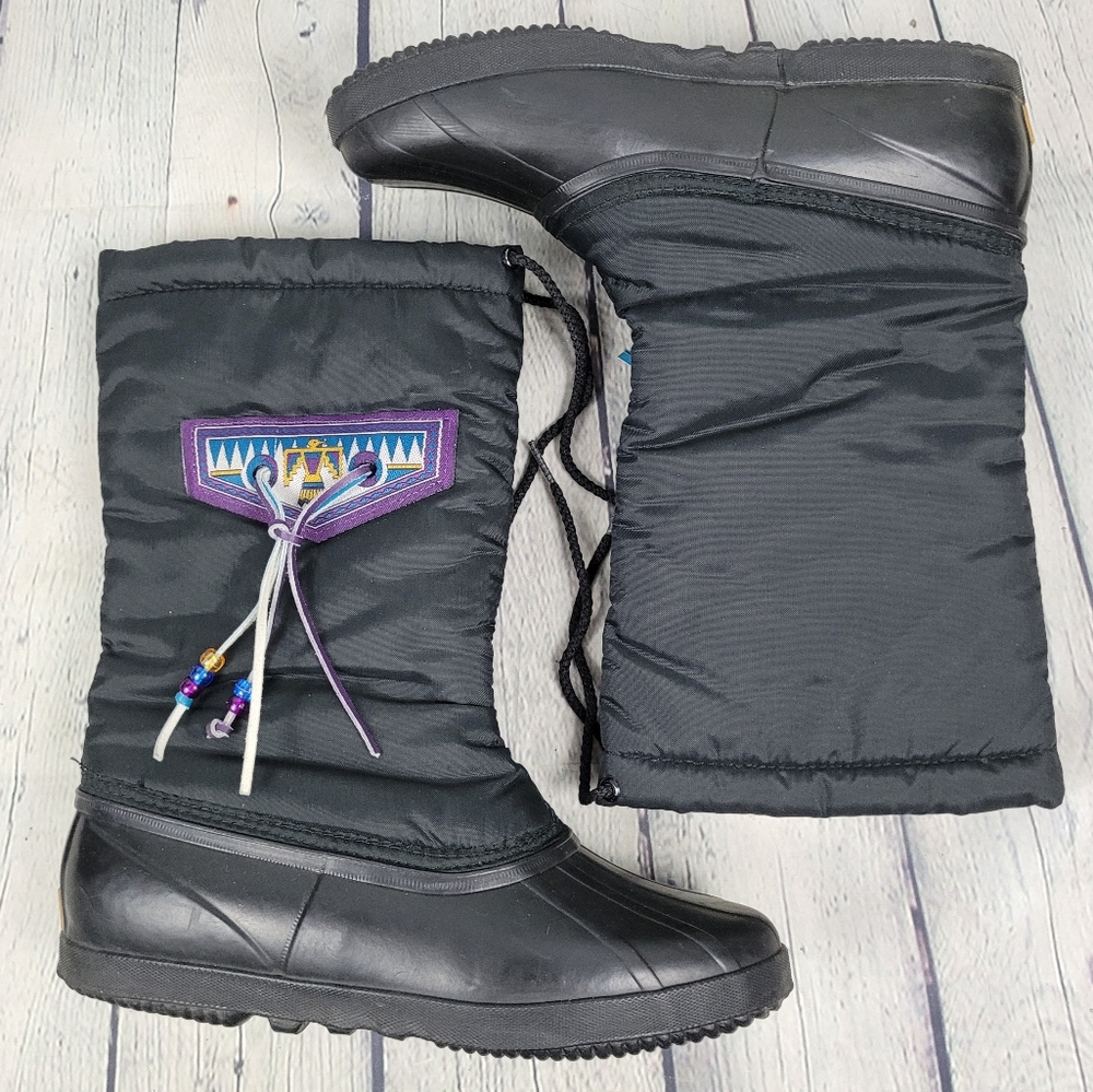SOREL | vintage Native American bird eagle design pull-on snow winter boots